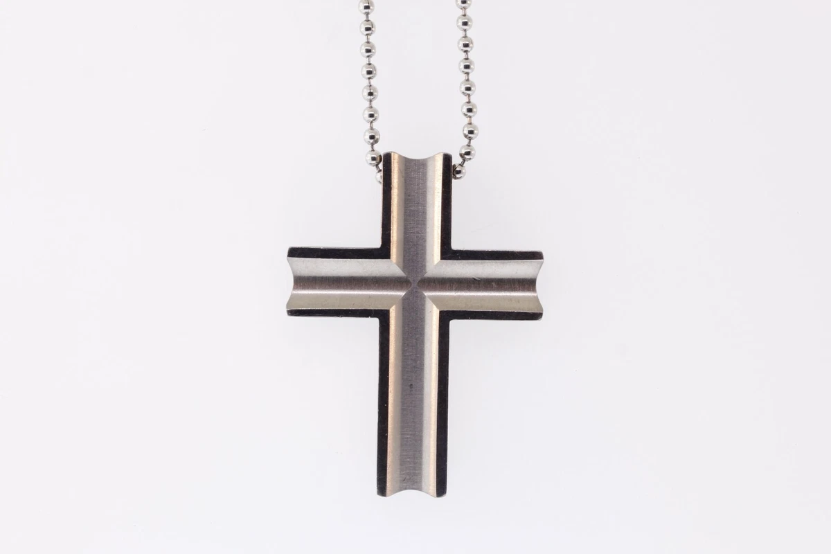 Concave cross pendant sale