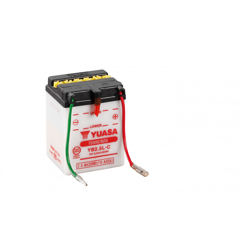 Batterie moto YUASA YB2.5L-C 12V 2.6Ah pour deux-roues légers