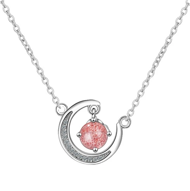 Opal Piedra Chapado en Rodio Collares y colgantes De moda