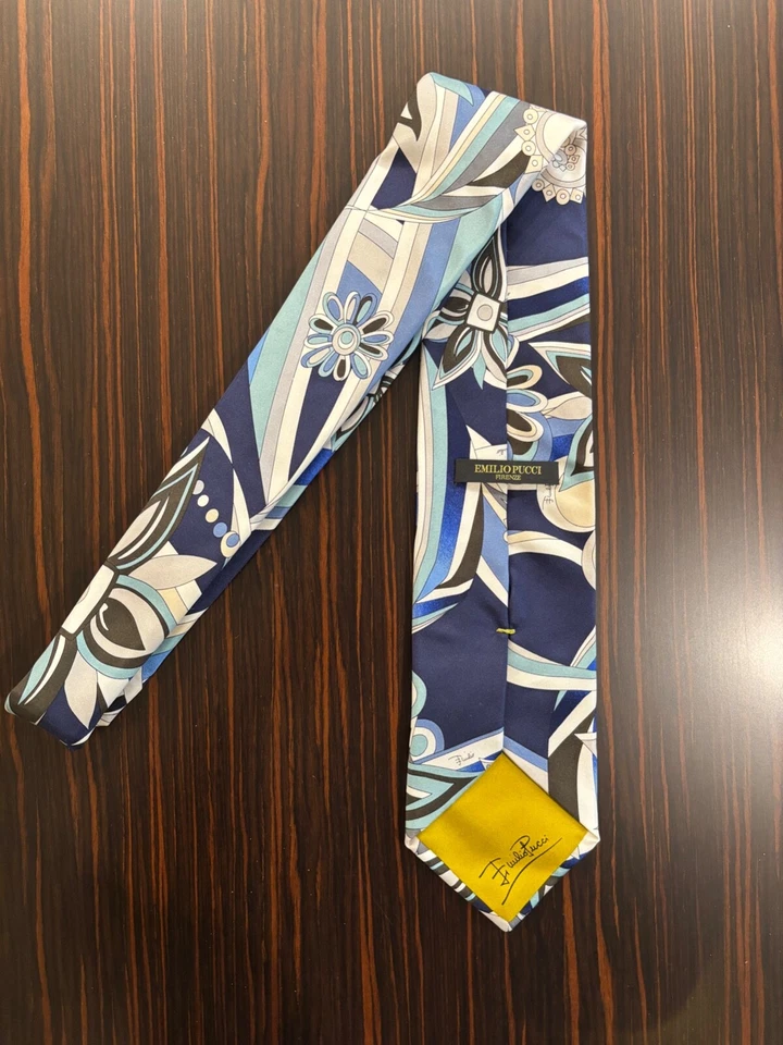 EMILIO PUCCI Corbata Hombre Azul Floral Multicolor Foto 2 de 4