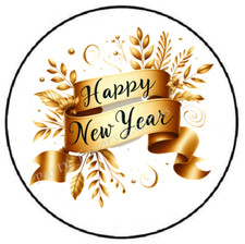 HAPPY NEW YEAR ENVELOPE SEALS LABELS STICKERS PARTY FAVORS