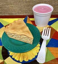 VTG Fisher Price Play Food Lot APPLE PIE DESSERTS Tikes Pretend Fun Treats FPB37