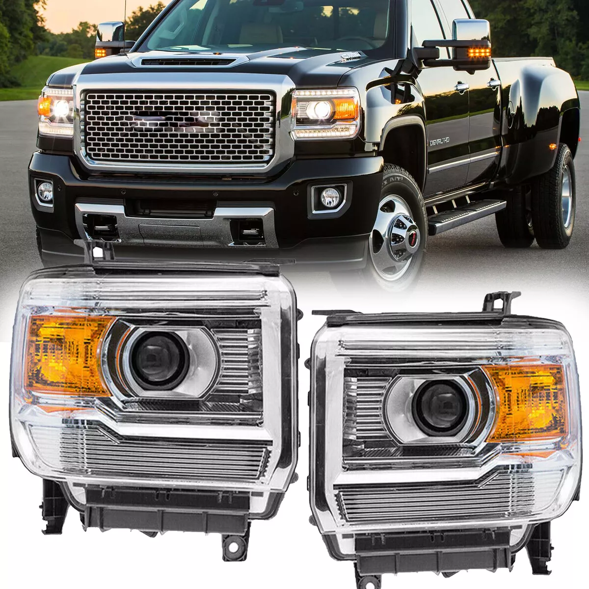 For 2014 2015 GMC Sierra 1500 2015 2019 2500 3500HD Chrome