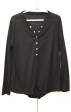 Womens Fancy Snap Front Leotard, Size XL, Color Black, New without Tags