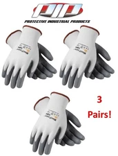 PIP 34-800 MaxiFoam G-Tek Premium Nitrile Foam Coated Gloves 3 Pairs, Sizes M-XL