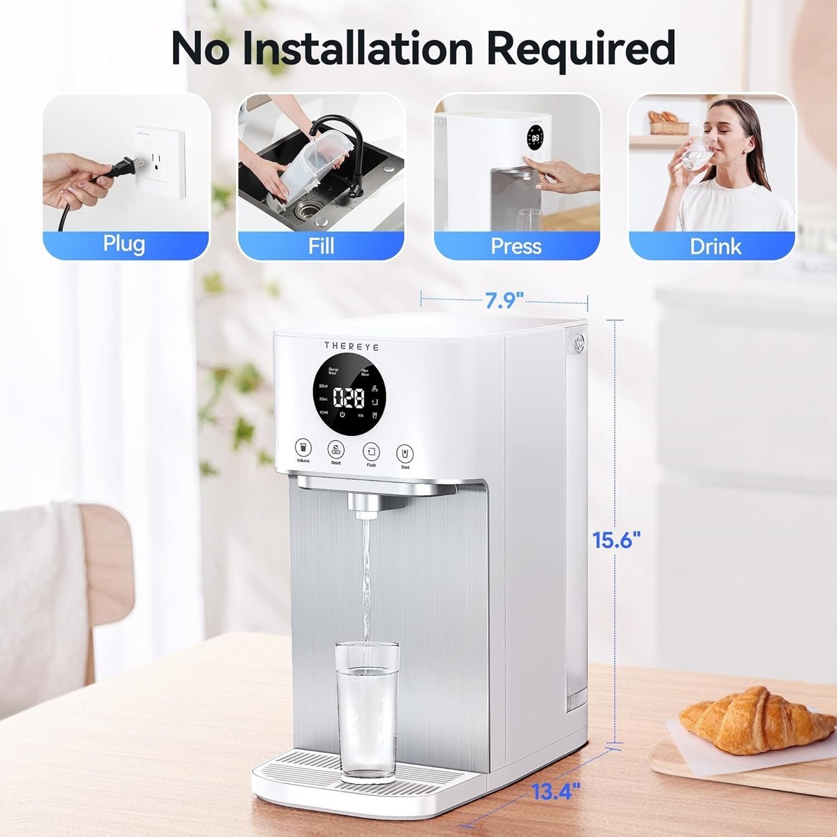 Thereye Reverse Osmosis System Countertop Water Filter, 7 Stage  display picture 1
