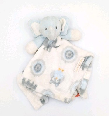 Blankets and Beyond Elephant Owl Blue Grey Gray Lovey Plush Blanket Baby 