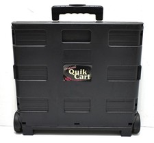 DB Original Quik Cart Collapsible Folding Rolling Crate on Wheels Tote Basket