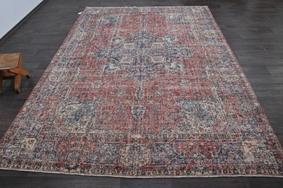 Oushak Türkisch Vintage Teppich 7x11 Kelim Rug Anatolisch Handarbeit Boho Dek...