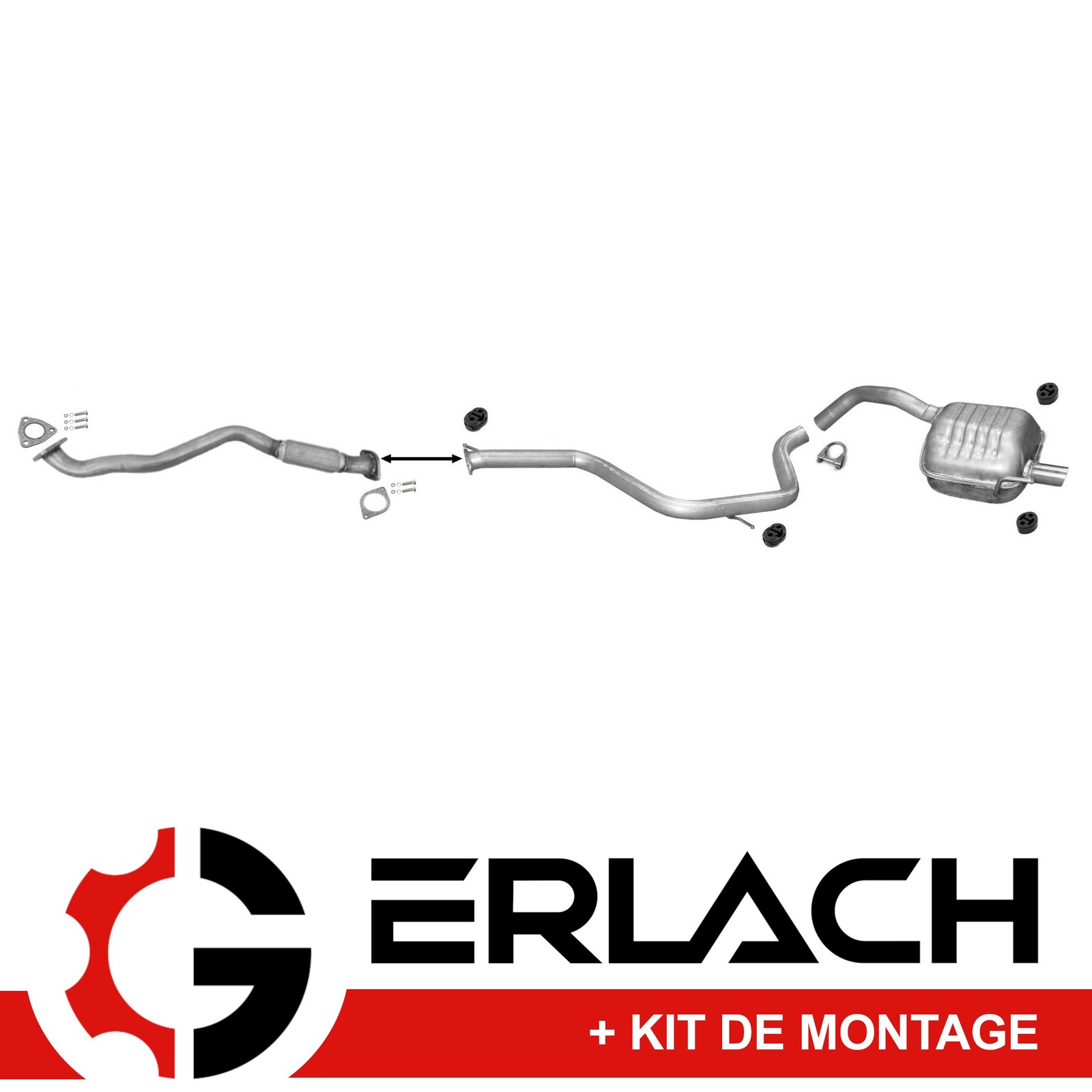 Echappement silencieux 4833 Alfa Romeo 147 1.9 JTD JTDM 2001 a 2010