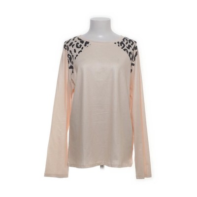 Langarmshirt, Größe: XXL, Beige/Schwarz, Elasthan/Polyester, Damen #zBF
