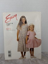Easy Stitch & Save 8019 Size B (10) Girls Dresses Sewing Pattern