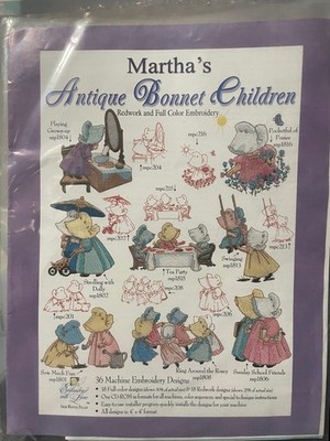 Martha Pullen - Martha's Antique Bonnet Children - Embroidery CD