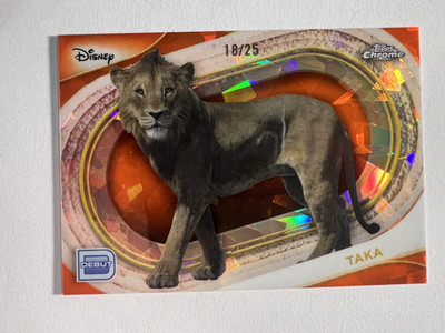 2025 Topps Chrome Disney Sapphire Taka 197 Orange /25