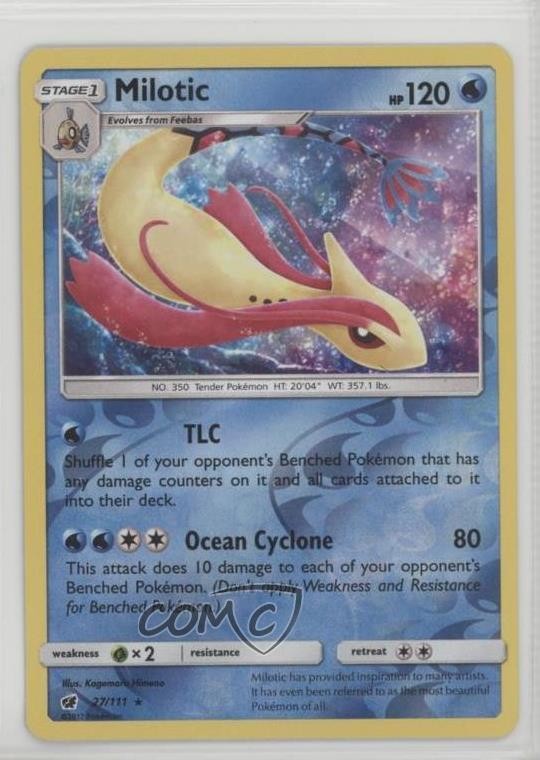 Milotic Reverse Foil Pokémon Sun & Moon Crimson Invasion #27