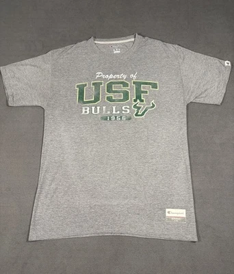 Champion South Florida Bulls Football Shirt Mens Medium Gray Originals Crewneck - Image 1 of 4