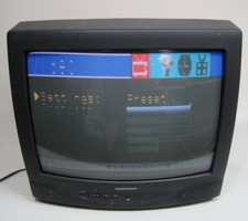 Vintage Daewoo DTQ-19P3FC 19" CRT Color TV Retro Gaming Television