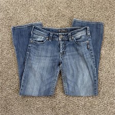 Silver Jeans Co. Women  s Blue Medium Wash Denim Bootcut Mid Rise 5-Pocket