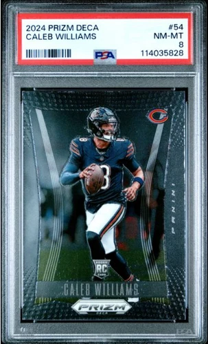 2024 PANINI PRIZM DECA #54 CALEB WILLIAMS PSA NM-MT 8