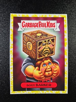 SP Yellow Boxy Barker Clive Barker Hellraiser Candyman Spoof Garbage Pail Kids