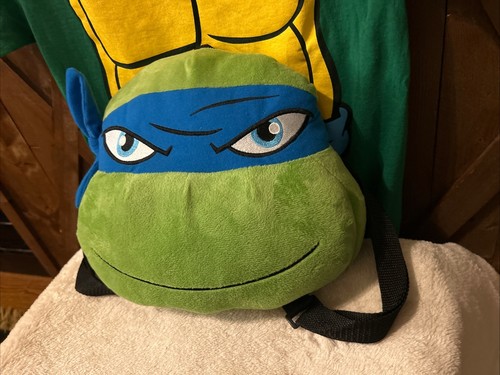 LEONARDO Plush Backpack TMNT & T-Shirt (KID Size S) Teenage Mutant Ninja Turtles - Picture 9 of 12