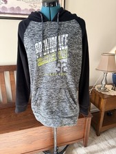 Coconut Creek Trading Co. Graphic Fleece Hoodie Pullover Gray Black L Providence