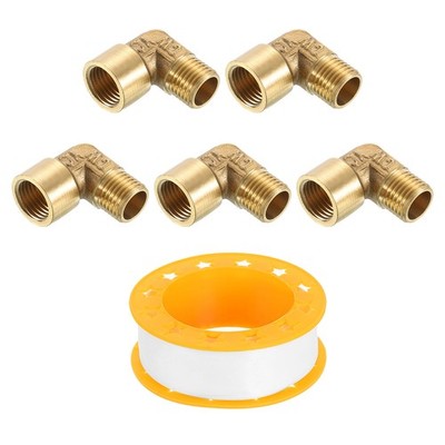 5Pcs PT1/4 Zoll für Brass 90° Gewindeadapter 27x27mm Männlich/Weiblich