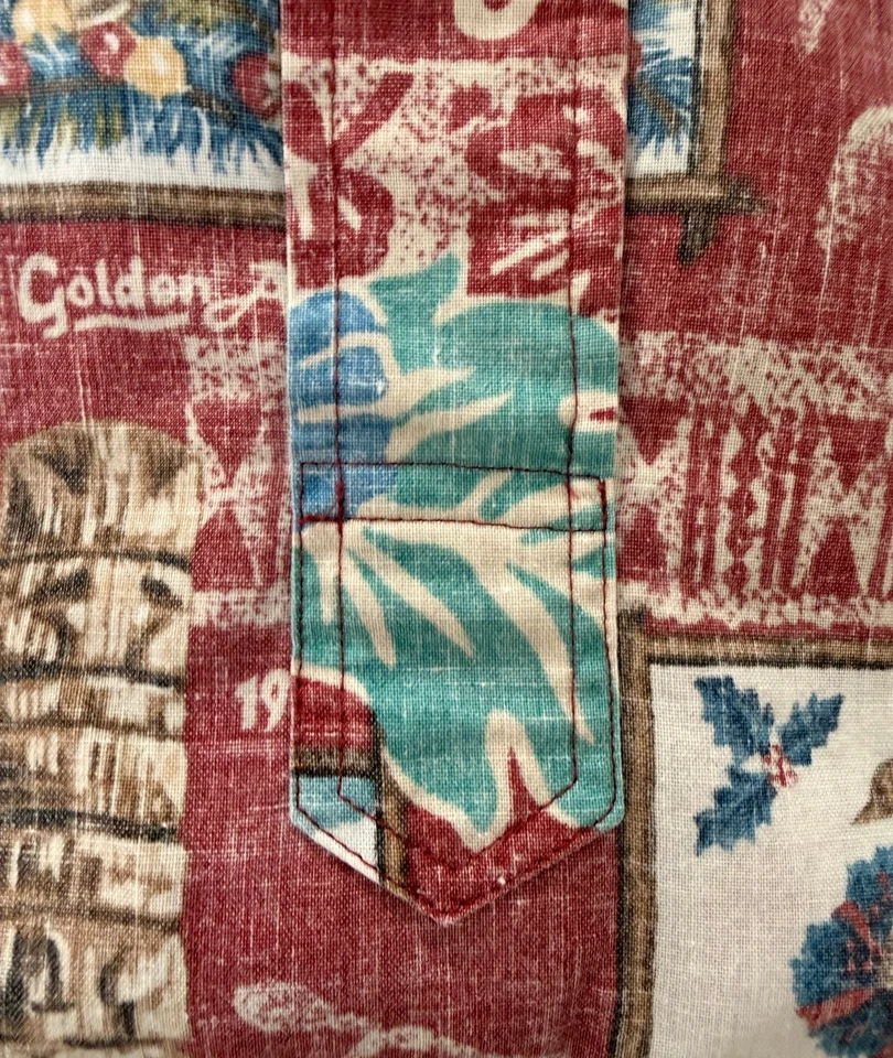 Reyn Spooner L Aloha Shirt 50th Anniversary Xmas Men Cotton Poly 60/40 - Image 4 of 4