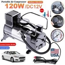 Heavy Duty Portable Air Compressor Car Tire Inflator Electric Pump Auto 12V USA