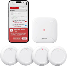 Wi-Fi Water Leak Detector Kit, Smart Water Sensor Alarm with App Alerts and Ultr