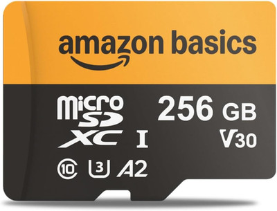 Amazon Basics 256-Gb-Microsdxc-Karte Mit Adapter, Lesegeschwindigkeit Bis Zu 200