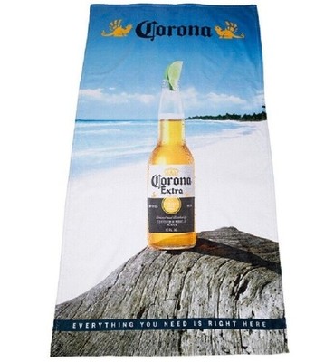 New Beach Shore Corona Extra Bottle Label Beer Bath Pool Gift Towel Right Here