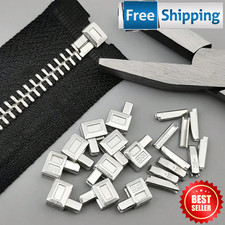 20pcs Metal Zipper Pull Replacement Detachable Tab DIY Luggage Jacket Bag Repair