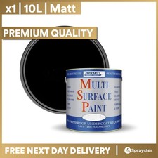 Image of Bedec Multi-Surface Paint MSP All In One Interior/Exterior Black Matt 10L