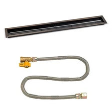 AFG Match Light Fire Pit Kit w/ Bronze Trough Pan, 60x6 Inch, NG (NG)