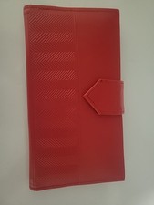 Womans Red Wallet With Calulator Vintage 1980s.