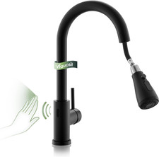 Smart Touchless Black Kitchen Faucet with Pull Down Sprayer Sensor