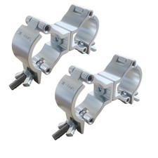 2 PCS Silver DJ Lighting Truss Swivel Coupler Clamp for 1.49-1.65 Inch Tube