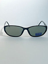 Lauren Hutton New York LS65 Sunglasses Ebony Rectangular Gray Glass Lens Y2K