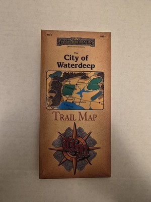 Dungeons & Dragons TSR City Of Waterdeep Trail Map TM4 9401 FORGOTTEN REALMS