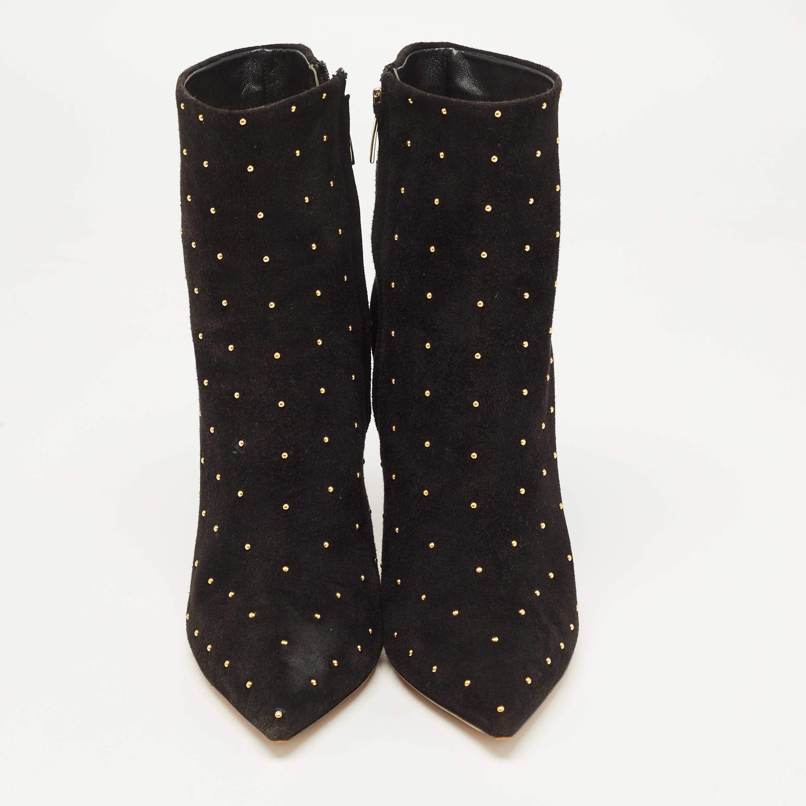Gianvito Rossi Black Suede Studded Ankle Boots Size 41 image 3