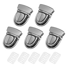 5Pcs Tuck Lock Clasp Catch 30x42mm, Black - Purse Thumb Lock Clasp