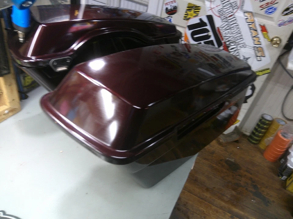 Alforjas duras originales 94-13 FLH FL granate Harley Davidson Electra Glide 2005 Foto 2 de 4