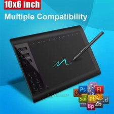 Digital Graphics Drawing Tablet 10x6" Screen Battery-free pen 12 Shortkey NEW
