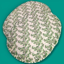 VTG Pair Oval Quilted Placemats w/ Holly & Be...