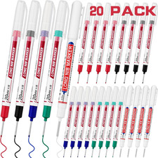 20 PCS Long Head Deep Hole Marker Pens,20Mm Long Nib Marker, Longs Nose Markers,