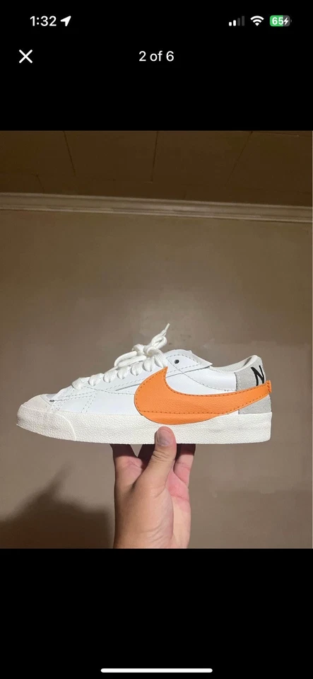 Talla 10 - Nike Blazer '77 Jumbo Bajo Blanco Alfa Naranja Foto 2 de 3