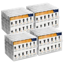 GOOACC - GRC-04 20SETS 240PCS Bumper Retainer Clips Car Plastic Rivets Fasten...