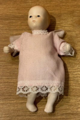 Russ Cream Made Of Bisque Antique Porcelain Toddler Girl Doll Figurine