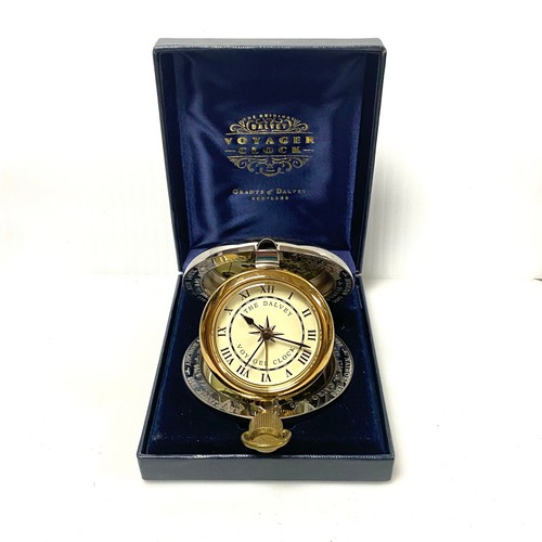 v059 Vintage The Dalvey Voyager Pocket Watch Travel Style w Case Scotland